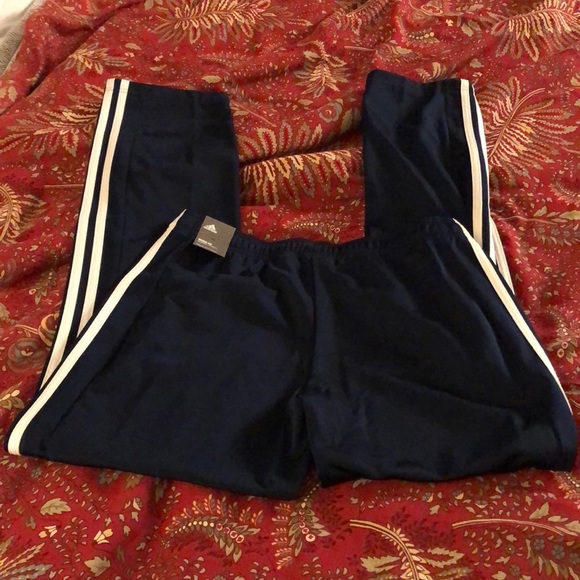 Navy white Adidas sweat pants normal length - Picture 5 of 5